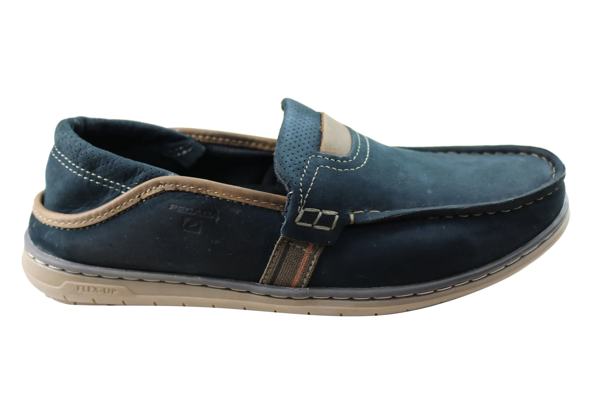 Subtle colors Tide Jog Pegada Bevan Mens Comfortable Leather Loafers Shoes Made In Brazil