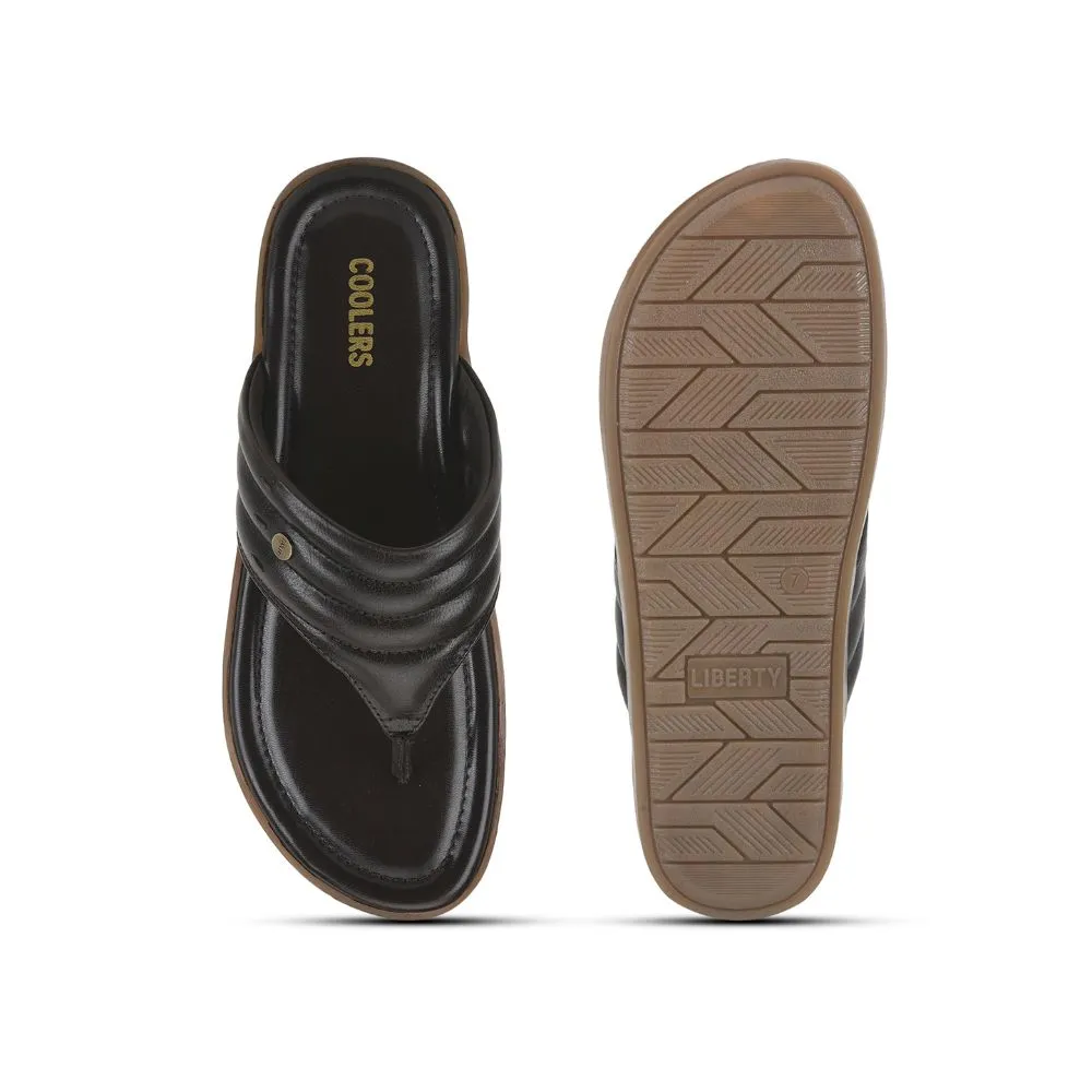 Coolers By Liberty Formal Slippers For Men Brown CAROL-51D Comfort footbed