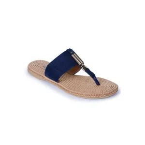 Slip Resistant All Weather Step Free Senorita Casual Blue Slipper For Women M1-30 By Liberty