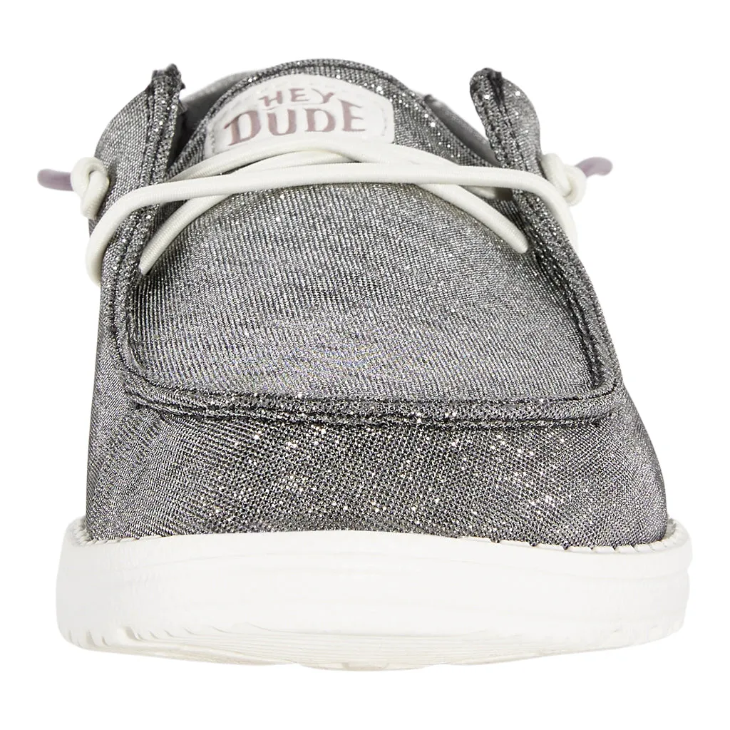 Wendy Metallic Sparkle Wide - Charcoal Flexible Design Energy Walk