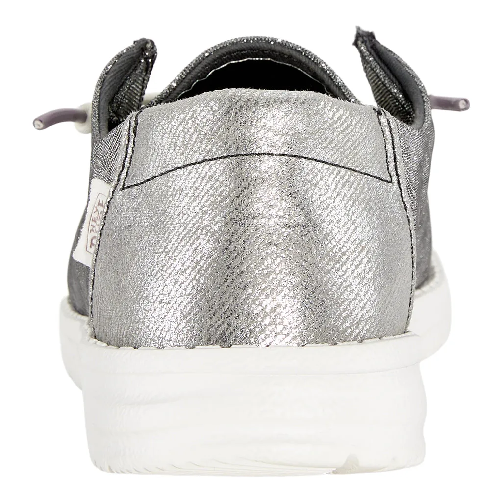 Track Run Comfort Strap Wendy Metallic Sparkle Wide - Charcoal