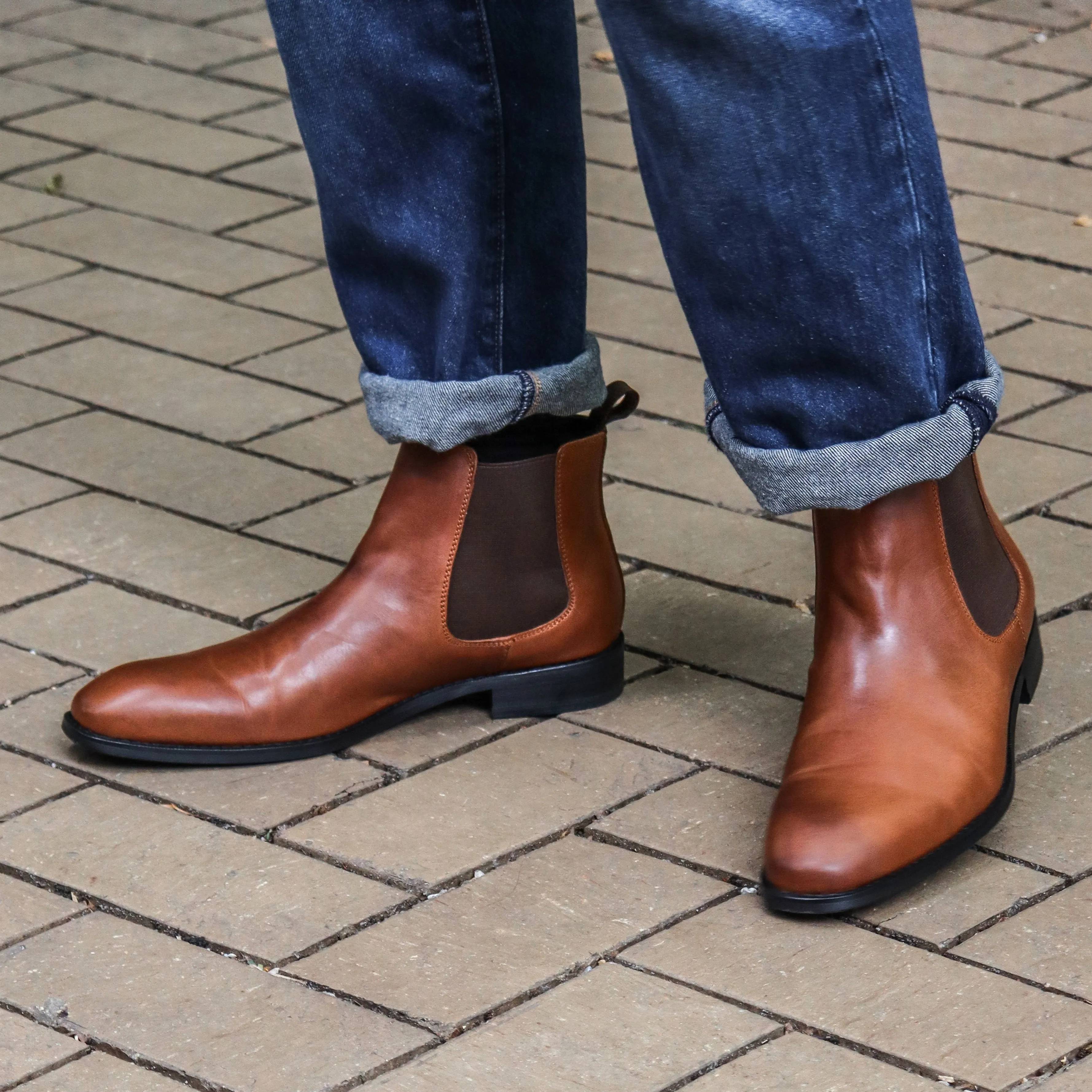 Textile Lining Dawson Chelsea Boots Tan