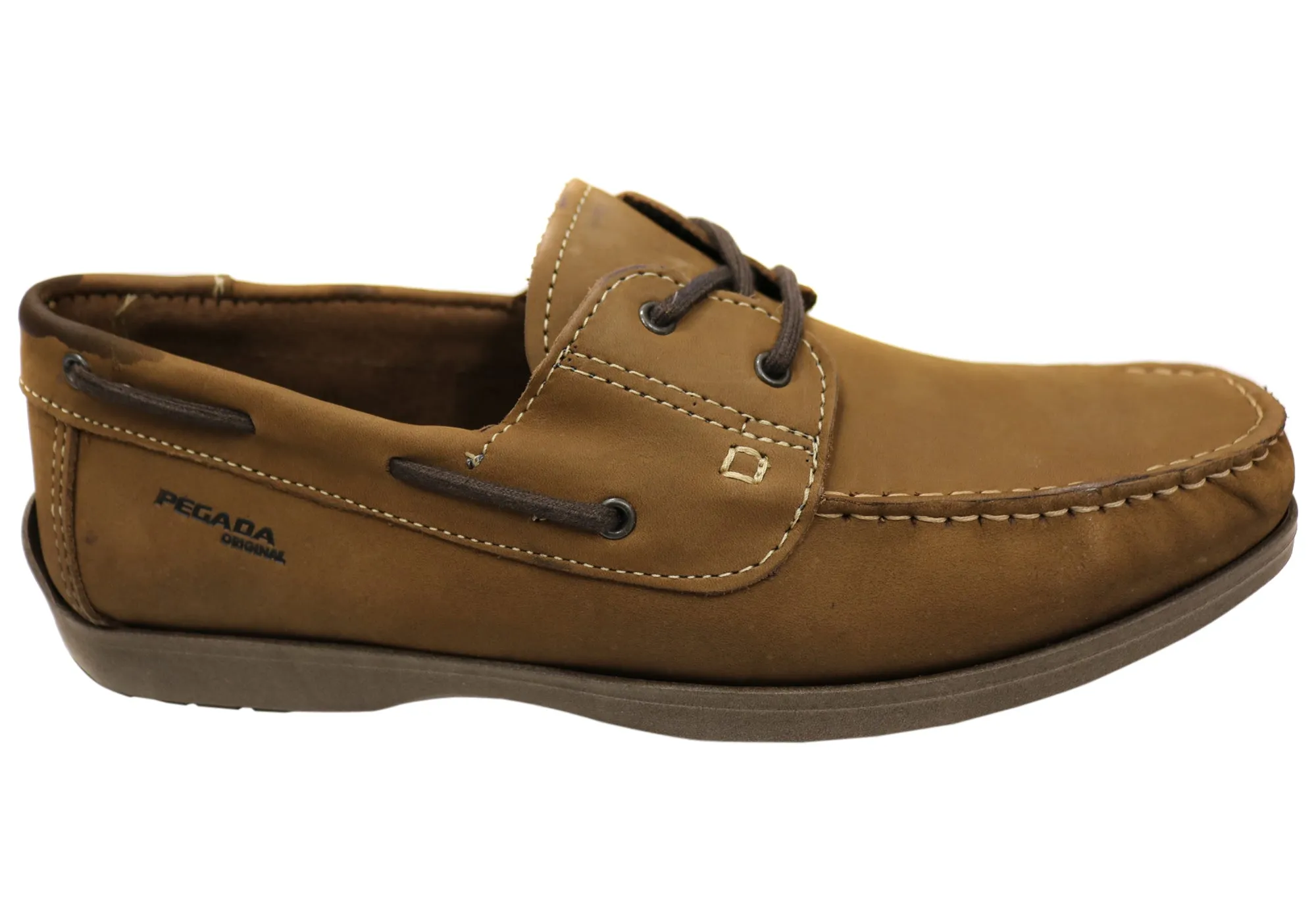 Lake Side Pegada Lapel Mens Leather Comfortable Casual Boat Shoes Made In Brazil