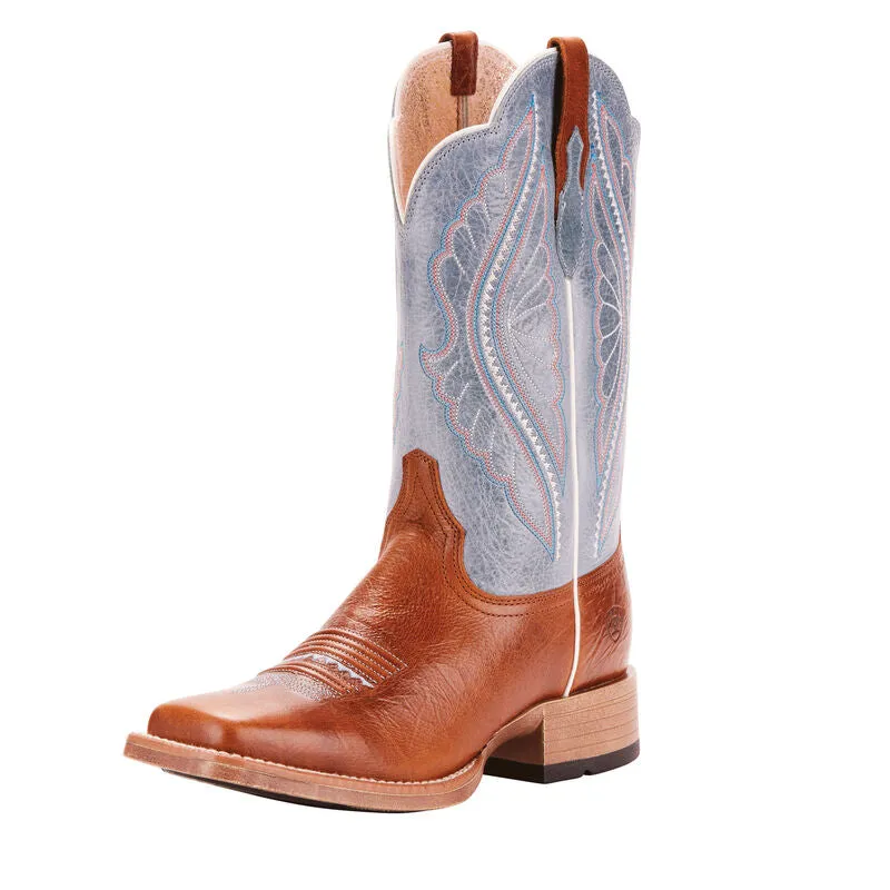 Effortless Look Rugged Built Work Commute Ariat Primetime Gingersnap Baby Blue Eyes Ladies' Boot