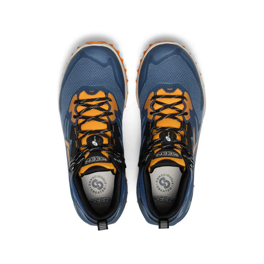 Men's Zionic NXT Waterproof Hiking Boot  |  Naval Academy/Bright Marigold Soft Upper Straps