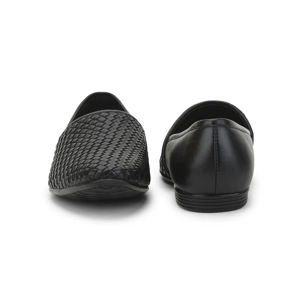 Shiny Finish Elegant Footwear Fortune (Black) Formal Slip on Shoes For Men JPL-247 By Liberty