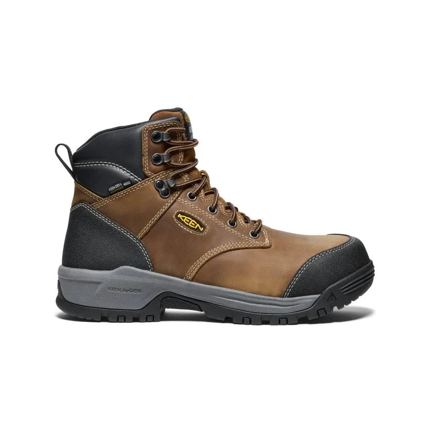 Men's Evanston 6" Insulated Waterproof Boot (Carbon Toe)  |  Bison/Black Beach Walk