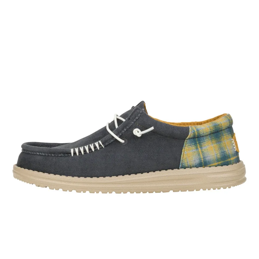 Silk Feel Craftsmanship Wally Funk Waffle - Navy Plaid