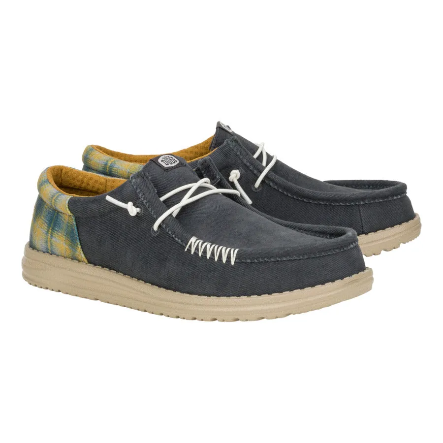 Adjustable Wally Funk Waffle - Navy Plaid