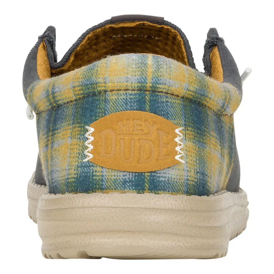 Kind Step Wally Funk Waffle - Navy Plaid