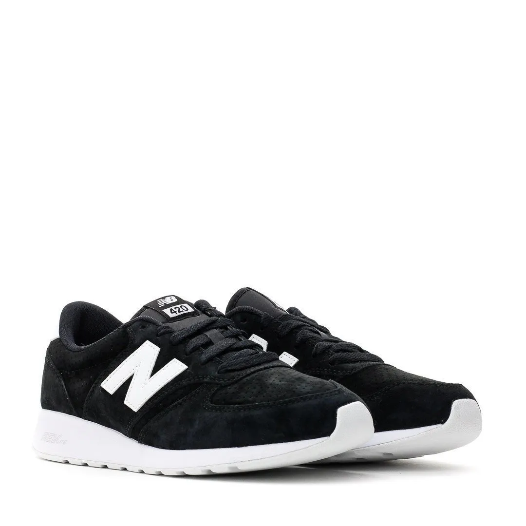 Breathable Upper Formal Mode NEW BALANCE LIFESTYLE RE-ENGINEERED REVLITE BLACK WHITE SUEDE MRL420SN ***