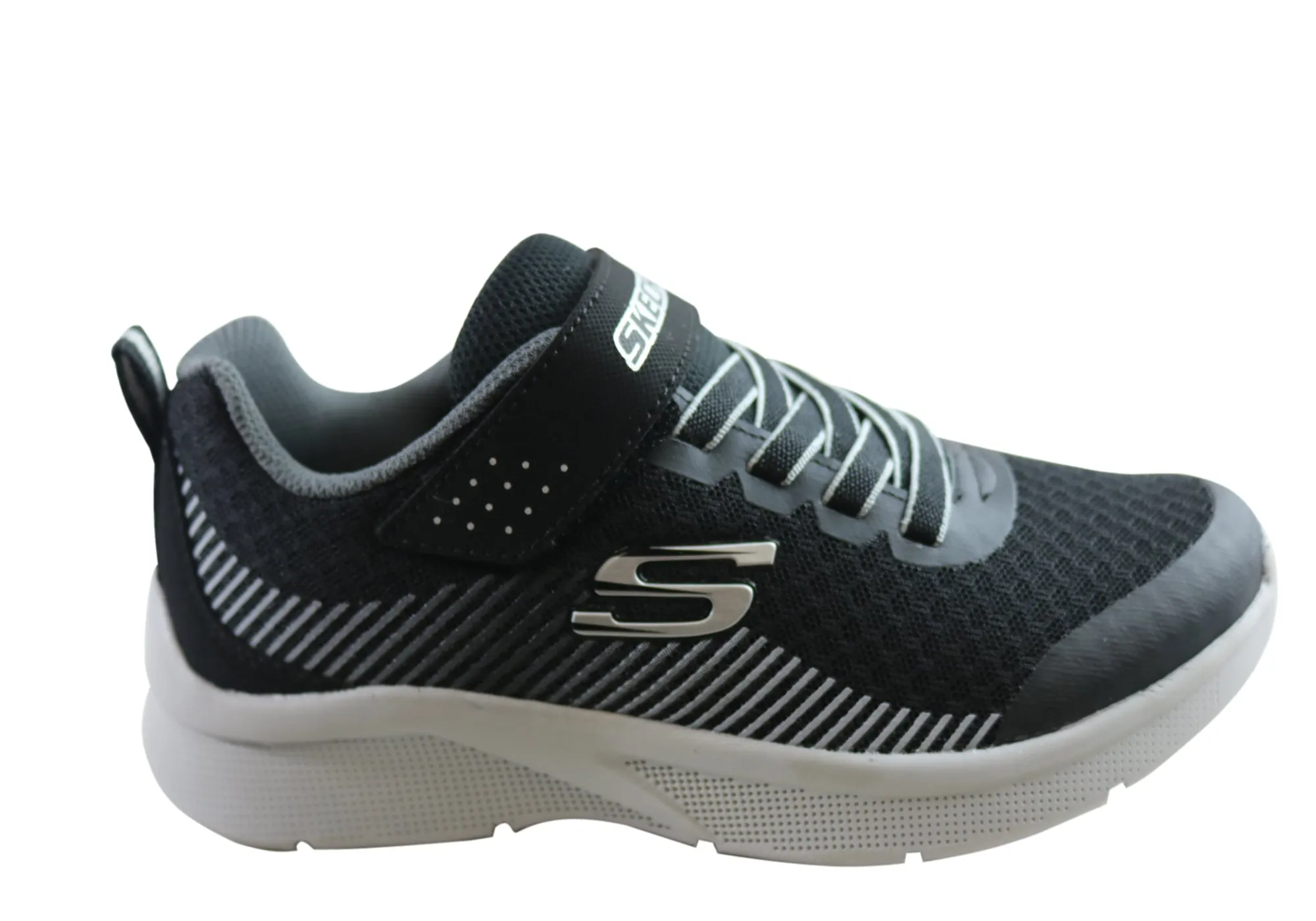 Cushioned Midsole Skechers Kids Boys Microspec Gorza Comfortable Athletic Shoes