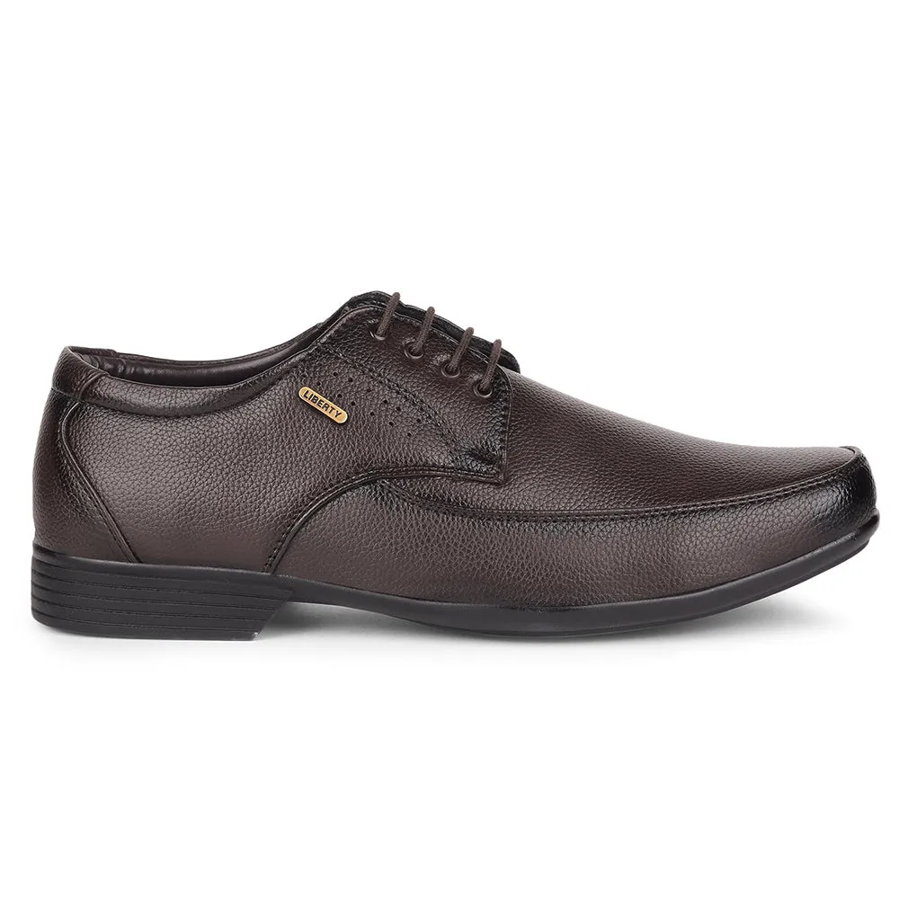 Fortune By Liberty HIL-10 Formal Derby Shoes For Men - Brown Opulent Touch Legacy Cut