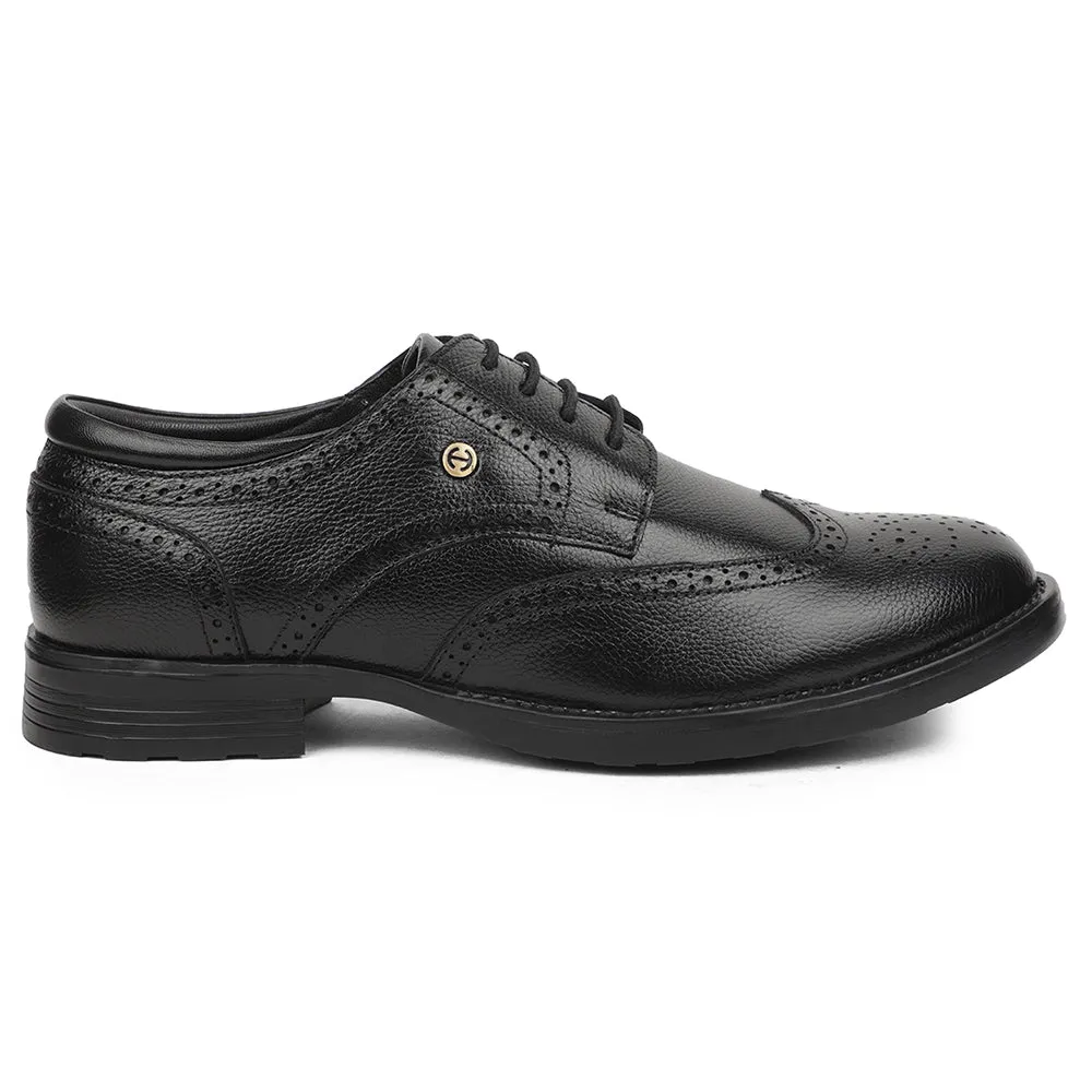 Healers Black Formal Lacing Oxford Shoes For Men UDL-12 By Liberty High End Bride Pair