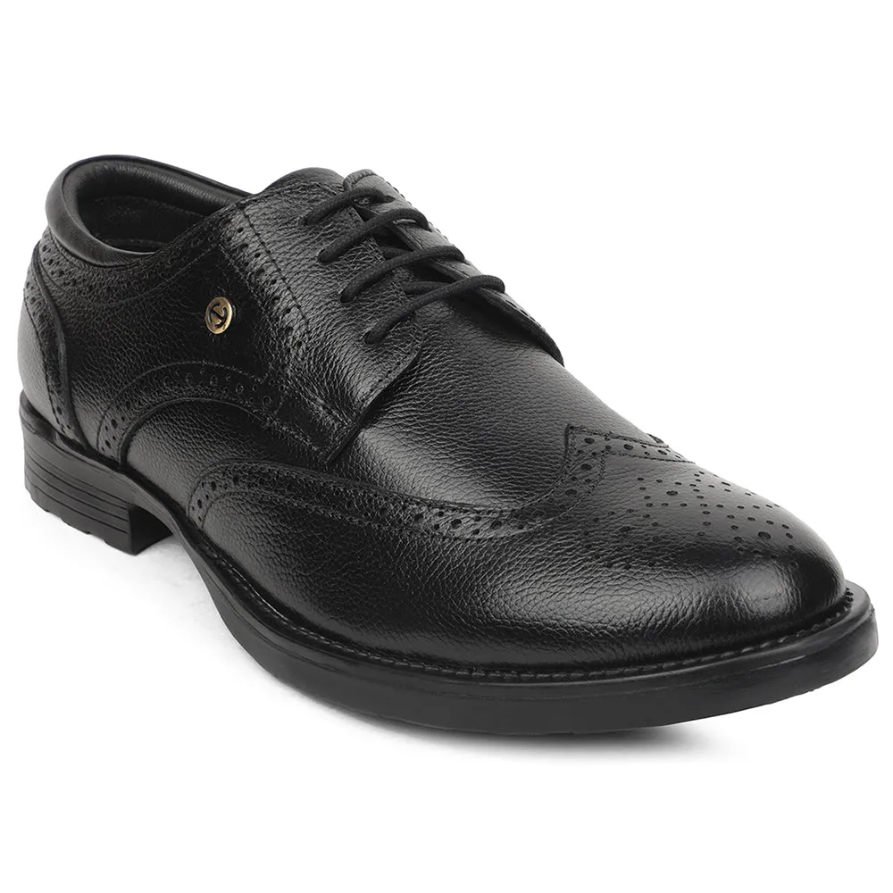 Healers Black Formal Lacing Oxford Shoes For Men UDL-12 By Liberty Club Shade Silent Walk