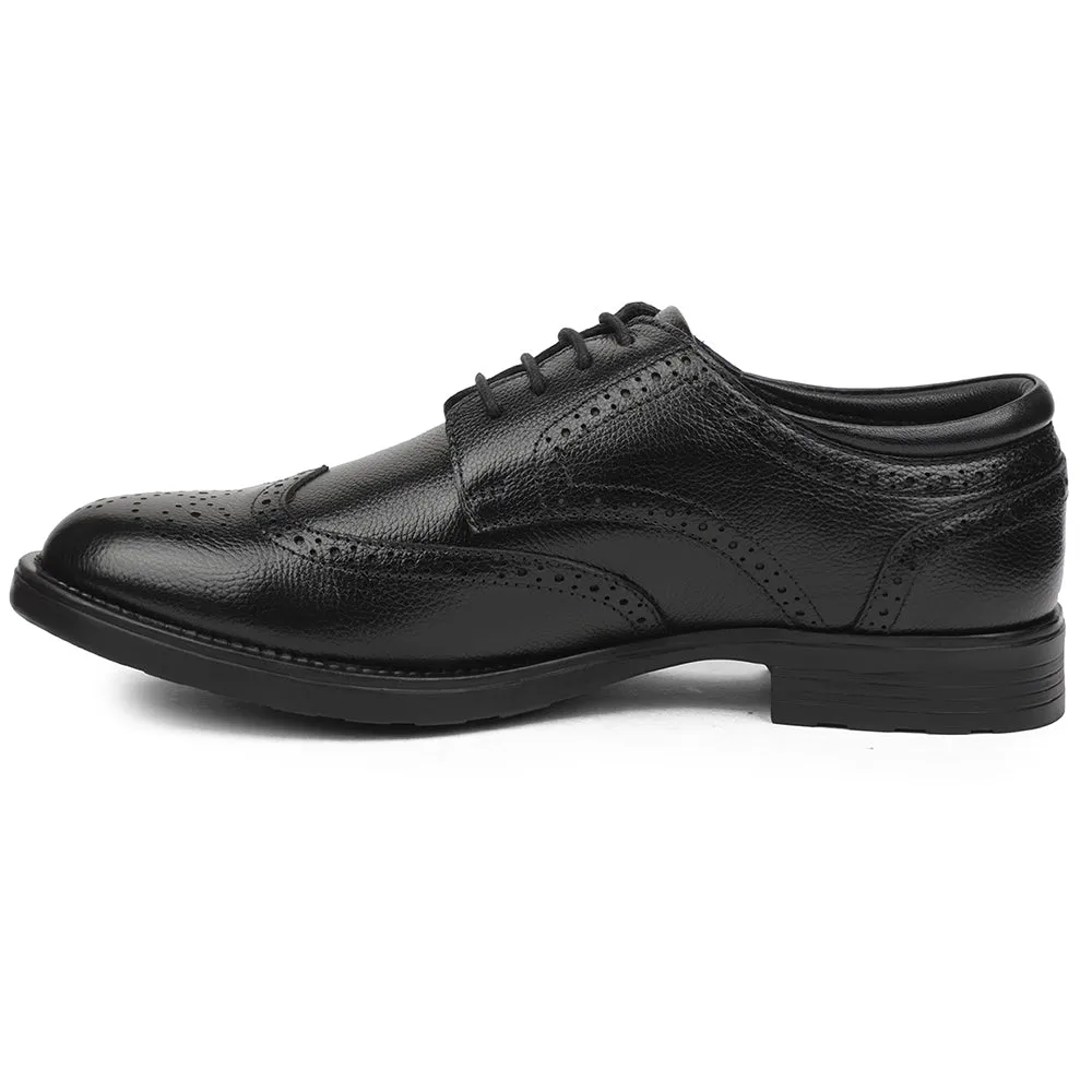 Perfect Fit Heritage Craft Healers Black Formal Lacing Oxford Shoes For Men UDL-12 By Liberty