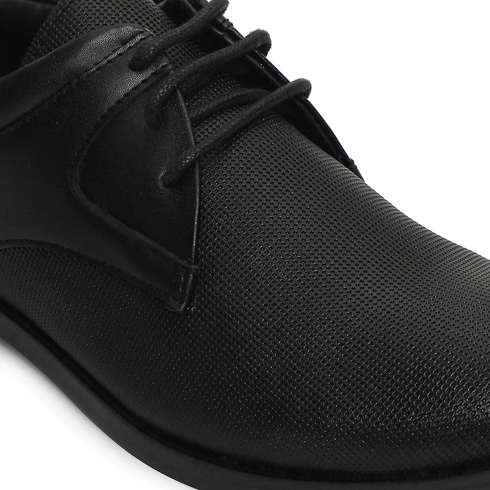 High-Quality Fit Healers Black Formal Lacing Derby Shoes For Men DERBO-10E By Liberty