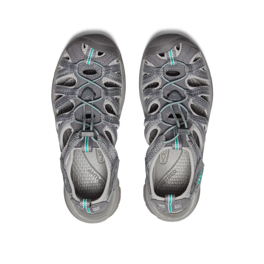 Women's Whisper  |  Medium Grey/Peacock Green Comfort arch