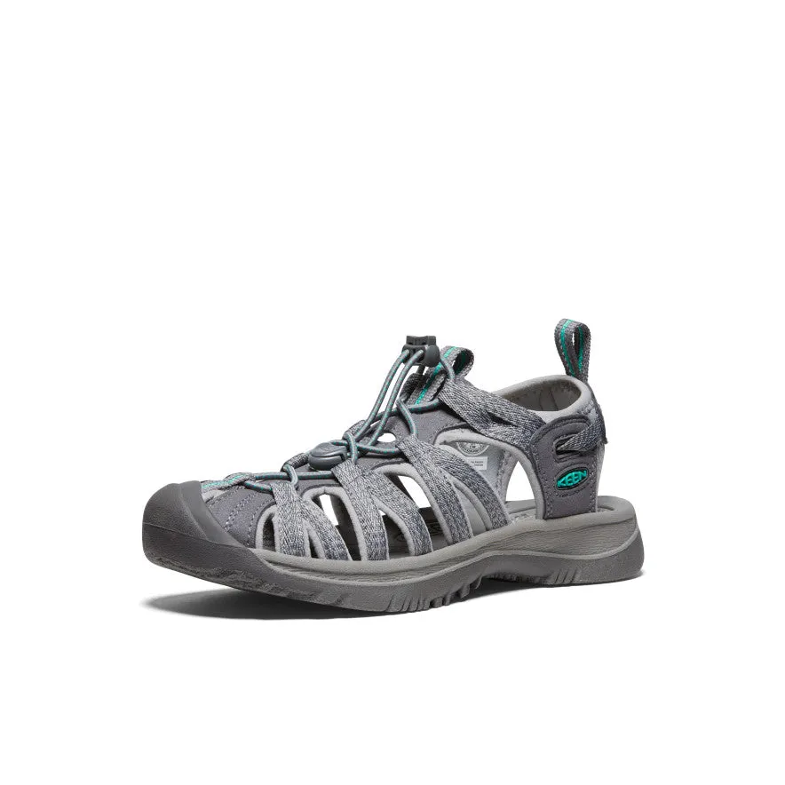 Quick Sandal Wear Leather Material Women's Whisper  |  Medium Grey/Peacock Green