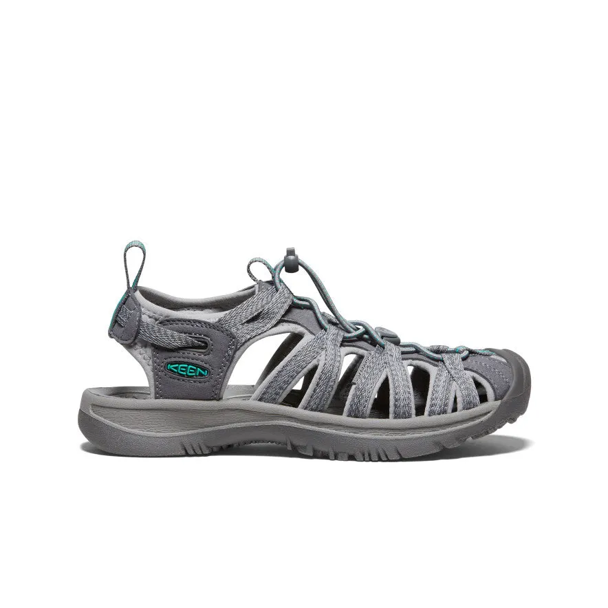 Women's Whisper  |  Medium Grey/Peacock Green Ventilated