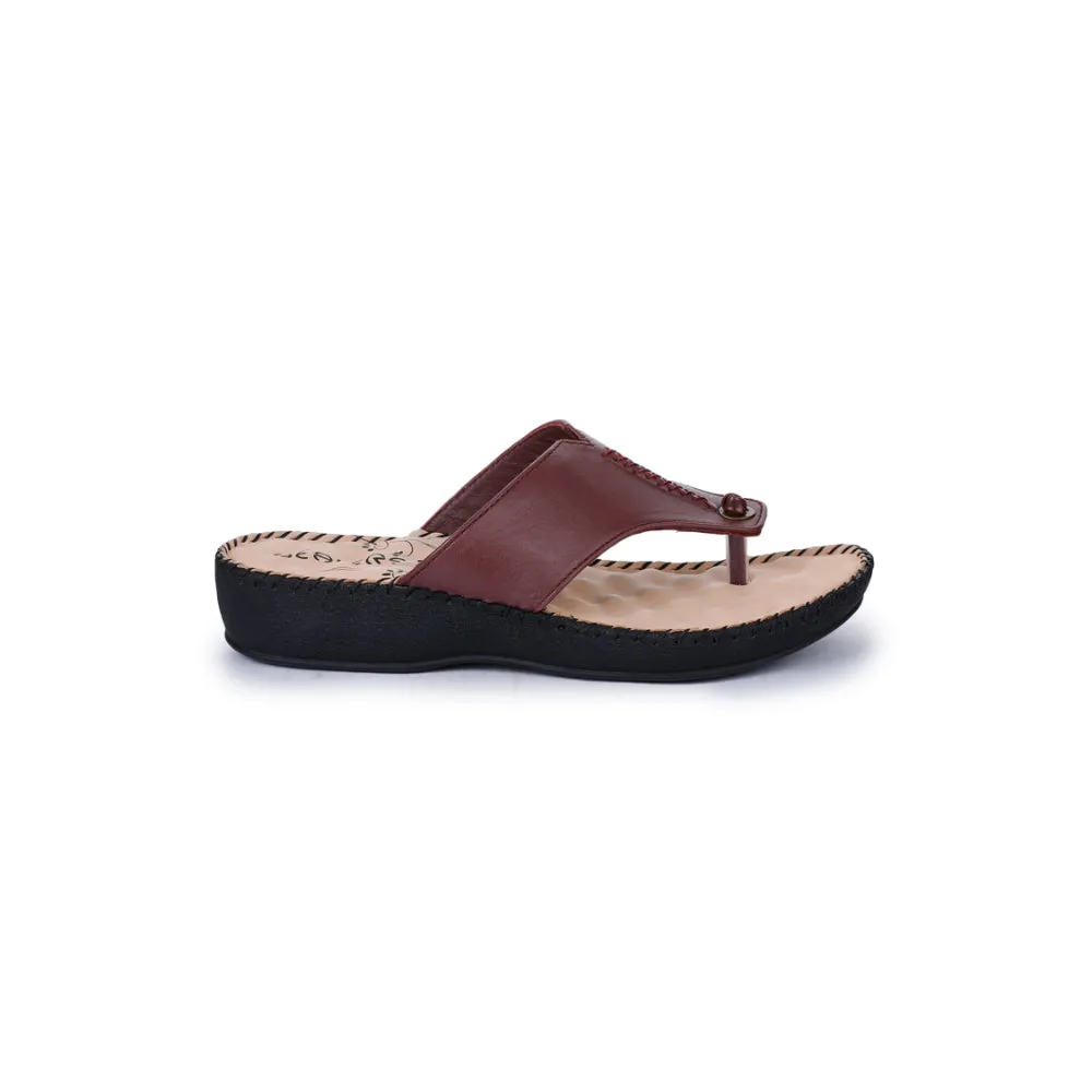 Suede Soft Mom Fit Healers By Liberty DR-519 Comfort Cherry Slippers For Women