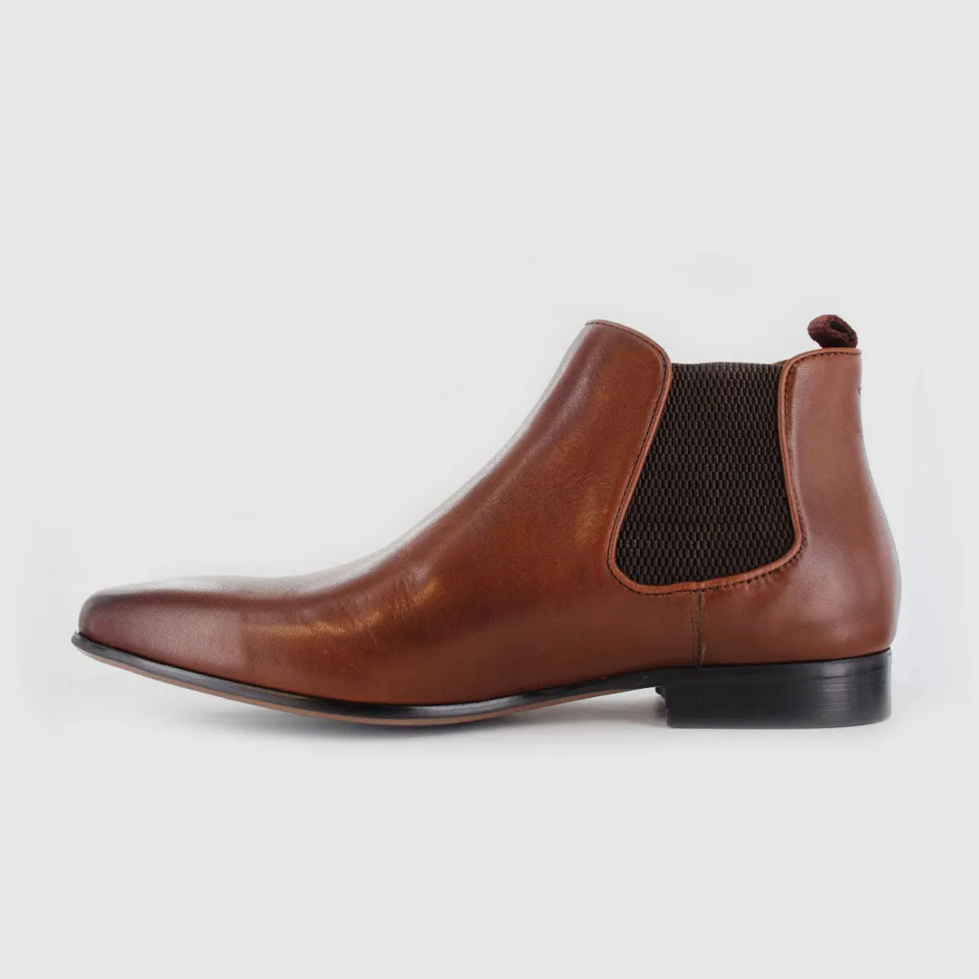 Fashion Statement Plush Lining Ajax Chelsea Boots Tan