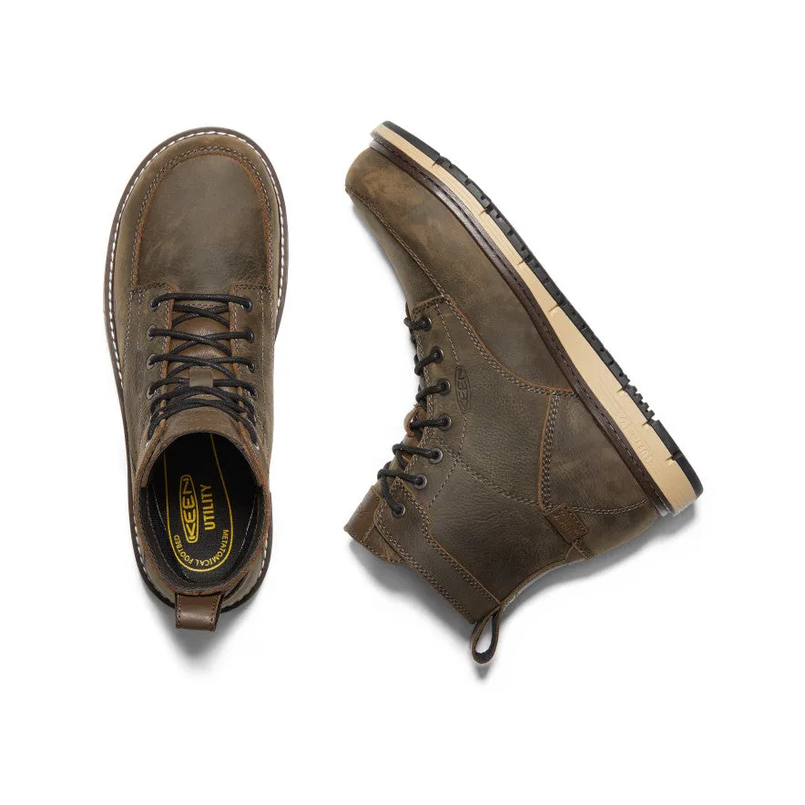 Fast Slip Men's San Jose 6" Waterproof Boot (Aluminum Toe)  |  Cascade Brown/Black