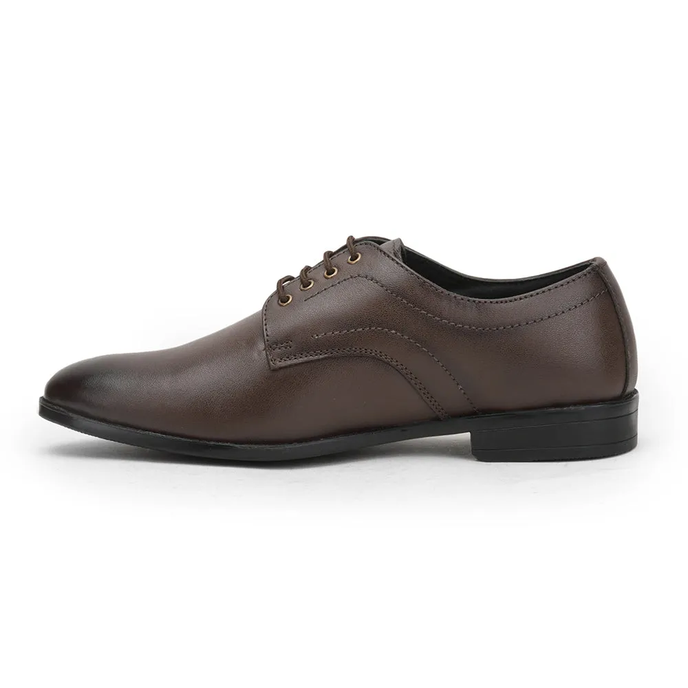 Fortune (Brown) Formal Lace Up Derby Shoes For Men HOL-109 By Liberty Top Fit Polished Finish