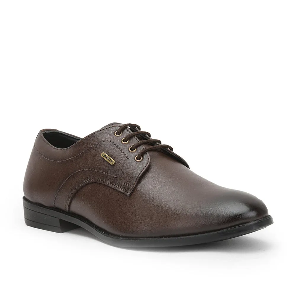 Decorative Stitch Italian Fit Fortune (Brown) Formal Lace Up Derby Shoes For Men HOL-109 By Liberty