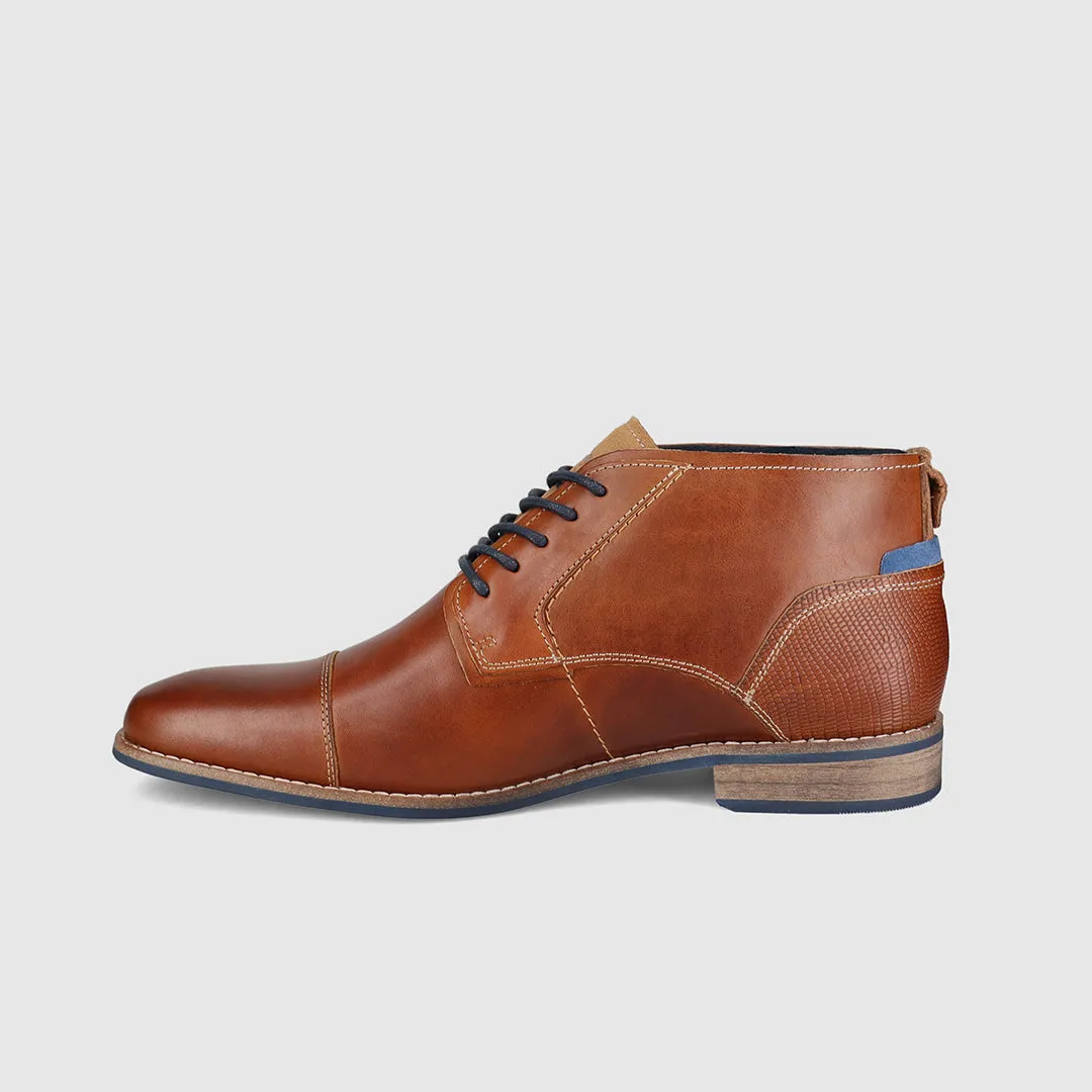 Daxton Lace Up Boots Tan Extreme Durability Subtle Lines