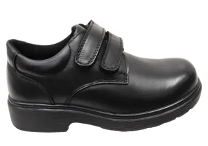 Low - heeled kids' shoes Koala By Grosby Kairan Adjustable Strap Leather School Shoes