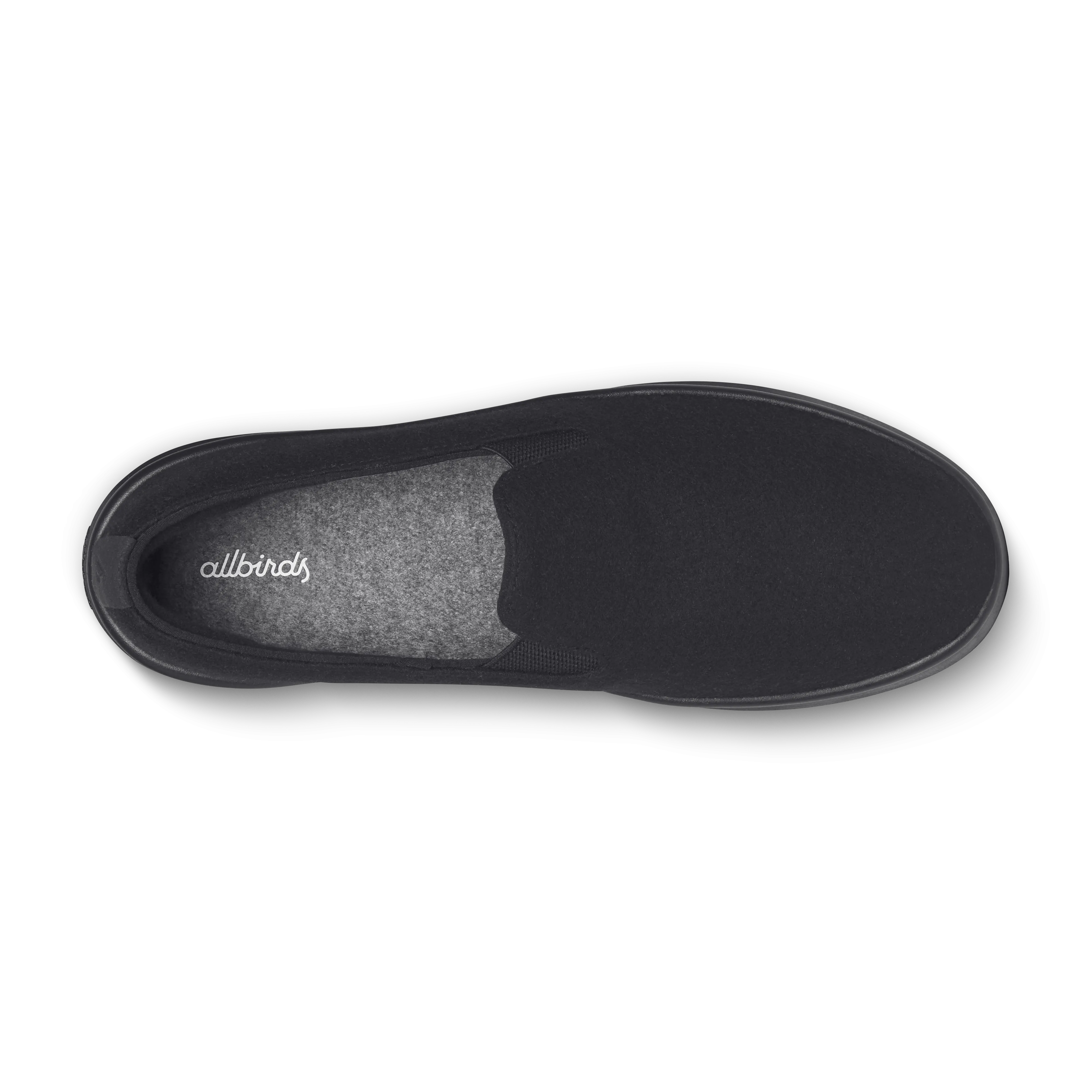 Men's Wool Cruiser Slip On - Natural Black (Natural Black Sole) Easygoing Step Minimal Slide