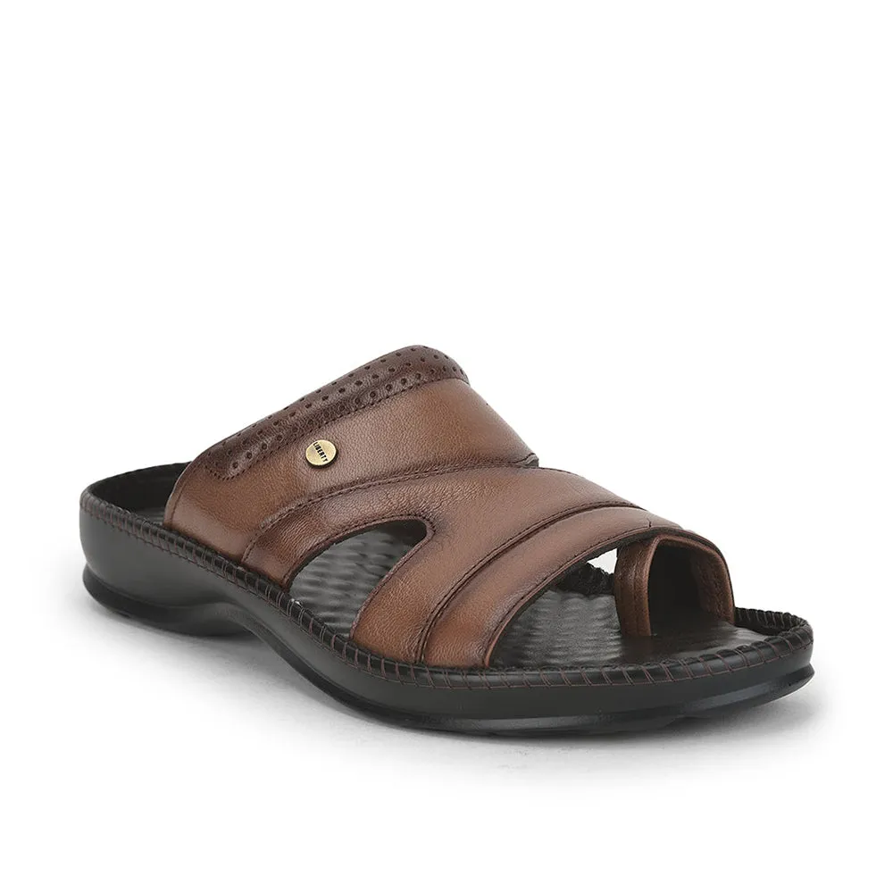 Suede Soft Coolers Casual (Tan) Slippers For Men STEAMER-02 By Liberty