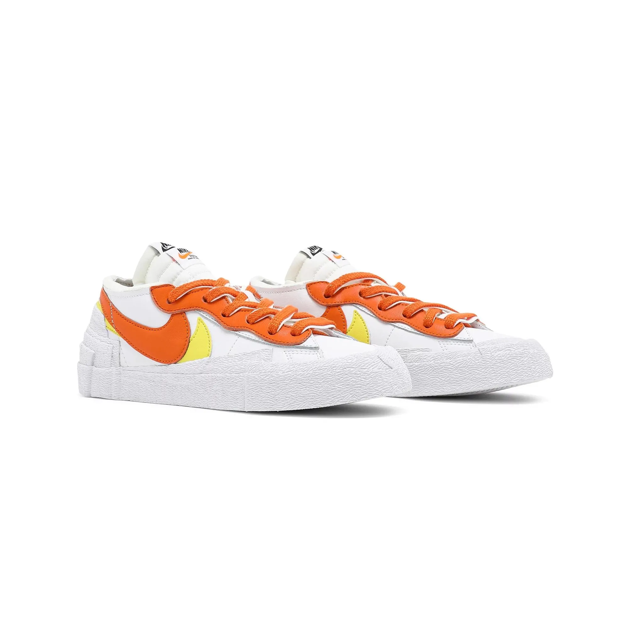 Run Free Nike Blazer Low Sacai 'White Magma Orange' (2021)