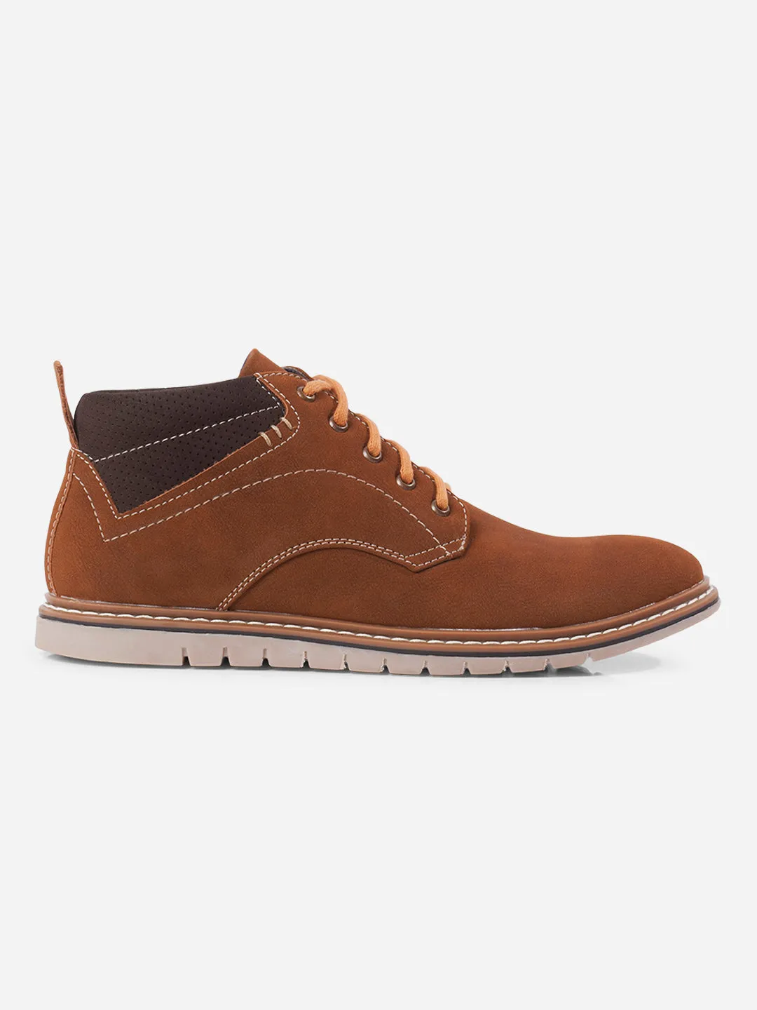 Road Long Story Glow Men's Tan Suede Smart Casual Ankle Boot Lace Up (IX3035)