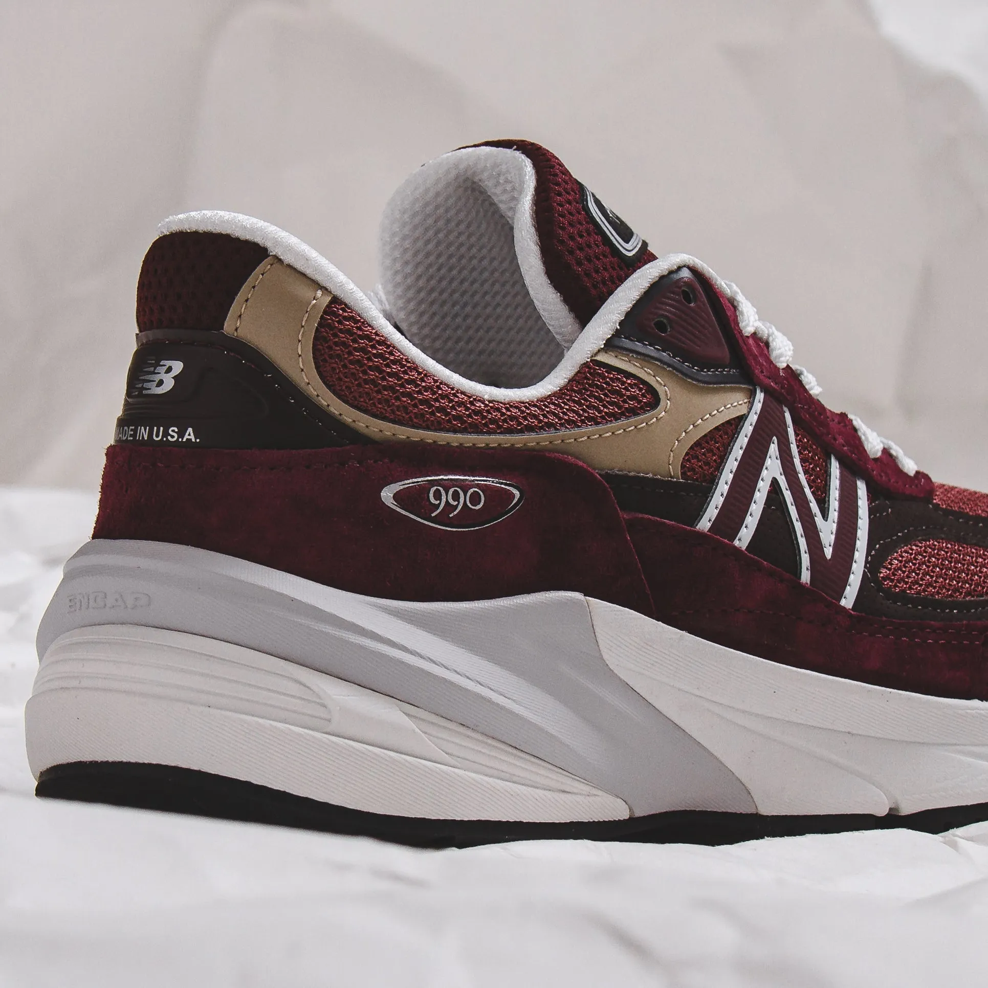 New Balance Unisex 990v6 Burgundy Made In USA U990BT6 Surf Mode