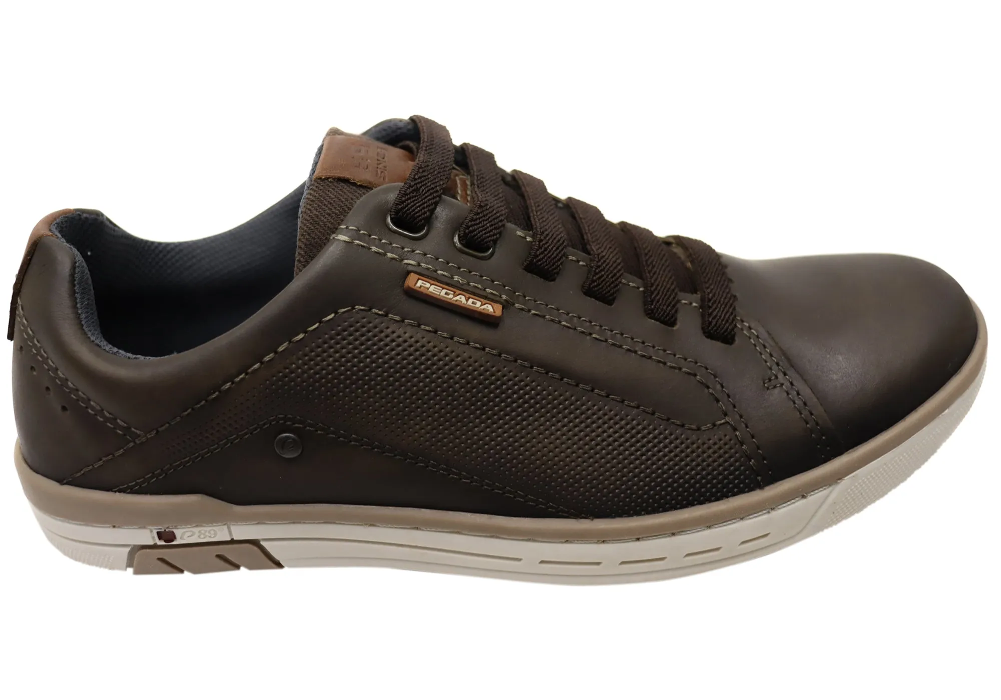Pegada Brawn Mens Comfortable Leather Casual Shoes Made In Brazil ShockAbsorbingSole Traction Sole