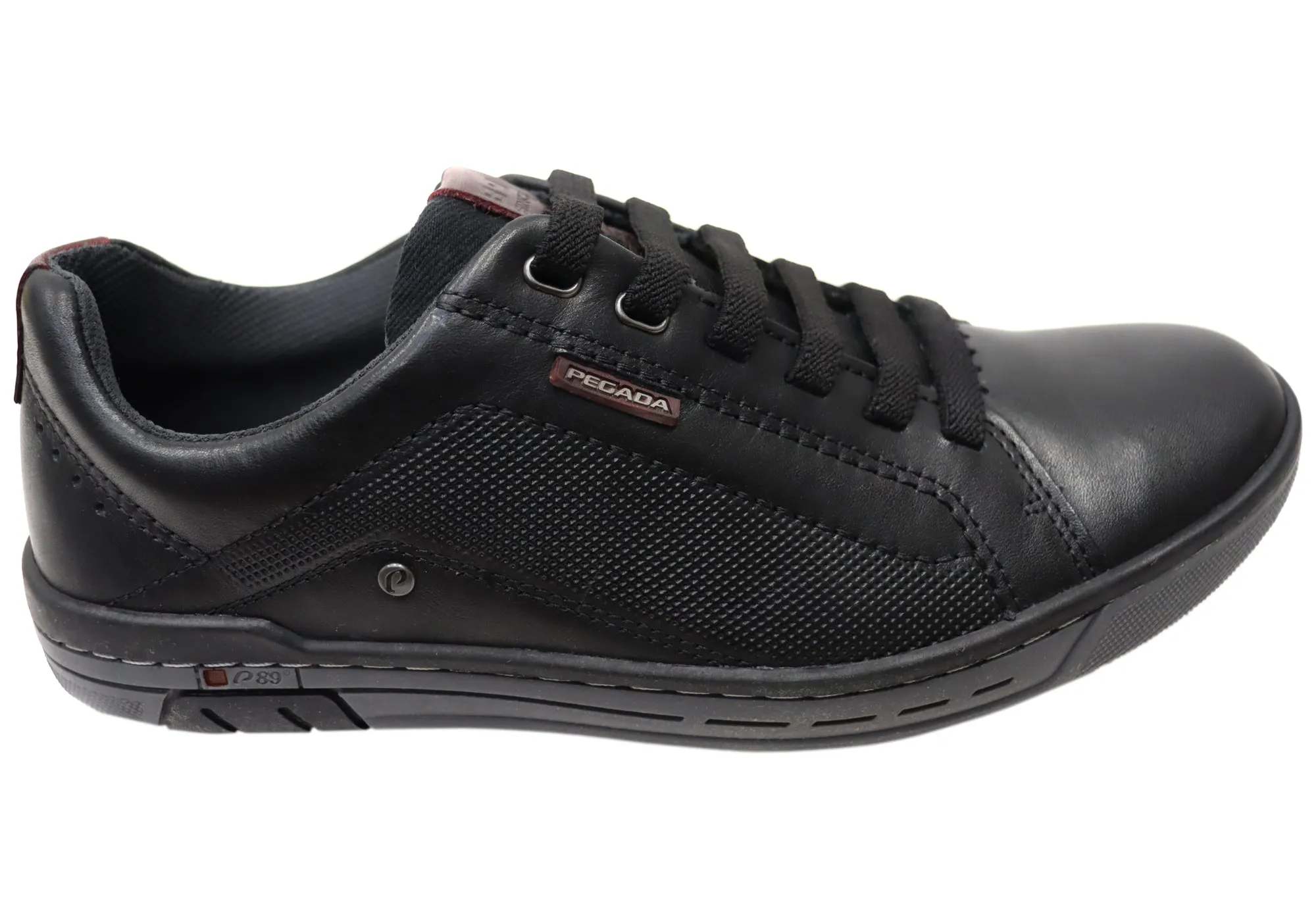 Pegada Brawn Mens Comfortable Leather Casual Shoes Made In Brazil Flat footbed Comfort Cushion