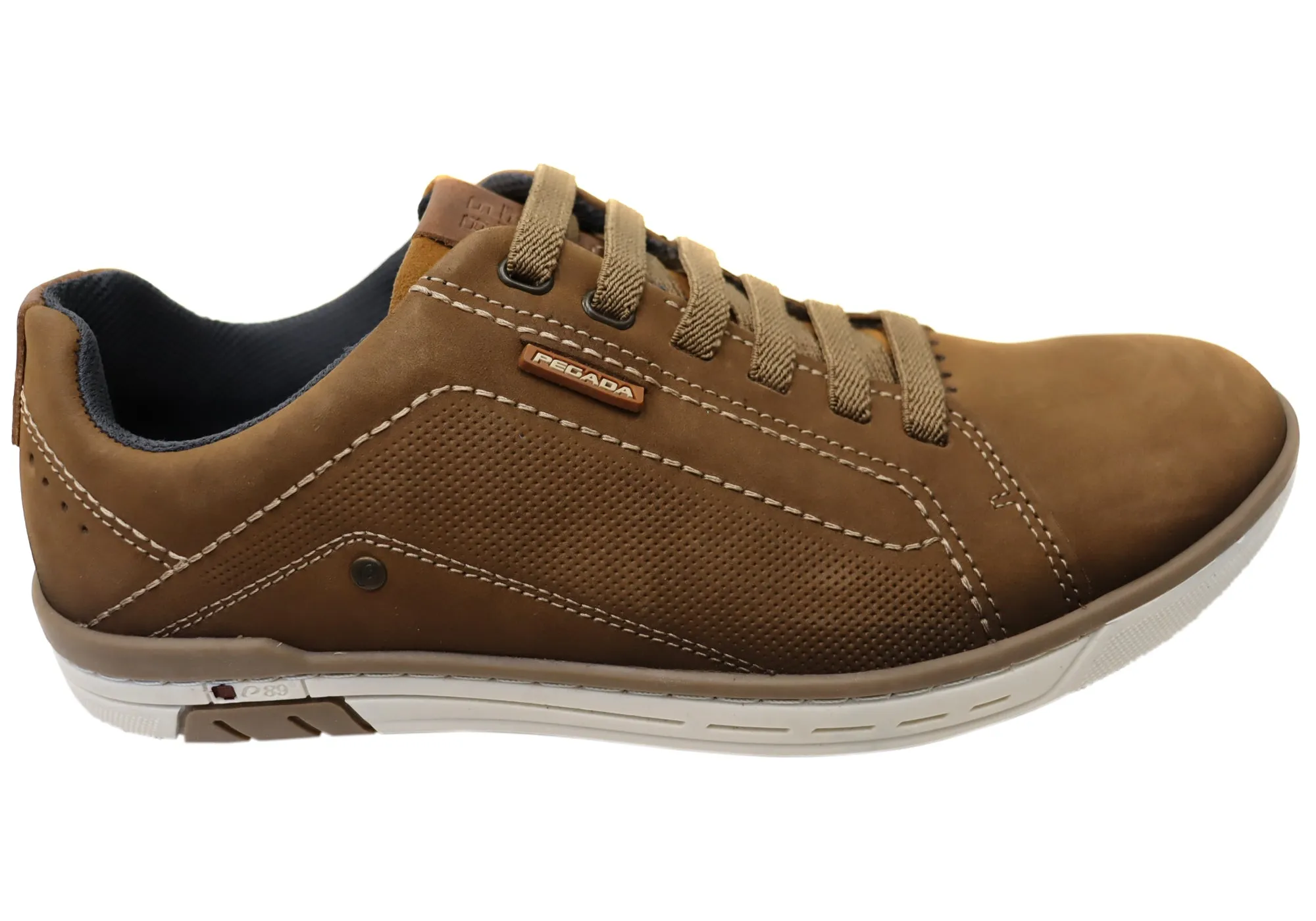 Fast Hike Pegada Brawn Mens Comfortable Leather Casual Shoes Made In Brazil