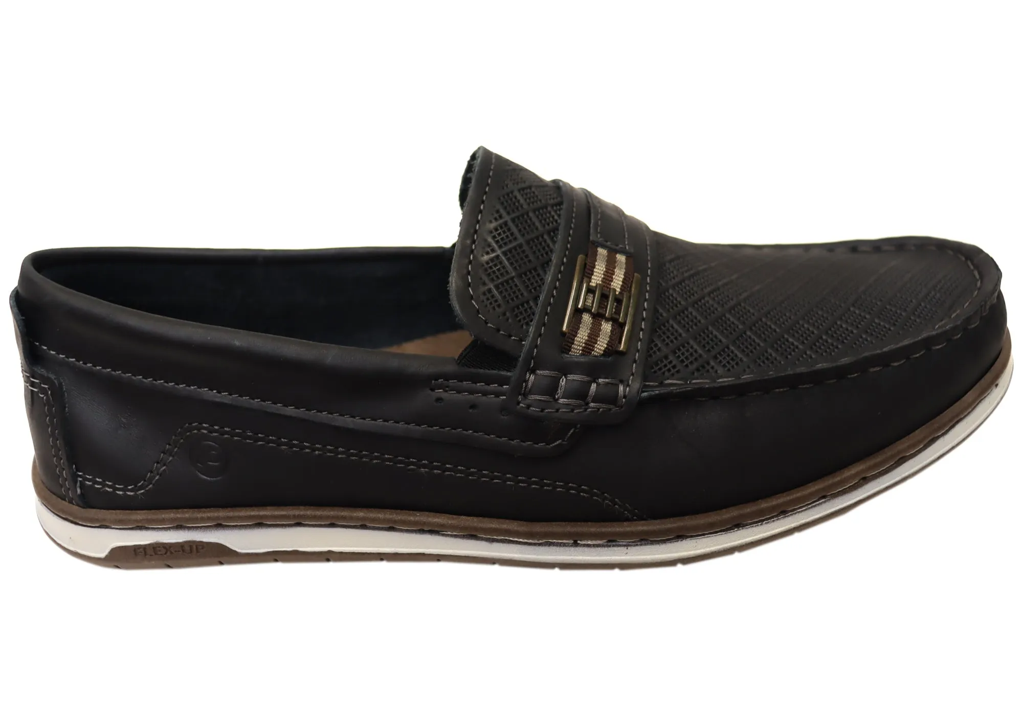 Pegada Monti Mens Comfortable Leather Loafers Shoes Made In Brazil Park Picnic