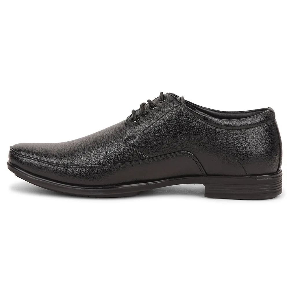 Fortune Black Formal Lacing Derby Shoes For Men UVL-134 By Liberty Camera Shade Retro Style