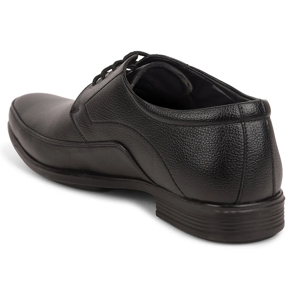Fortune Black Formal Lacing Derby Shoes For Men UVL-134 By Liberty Comfortable fit