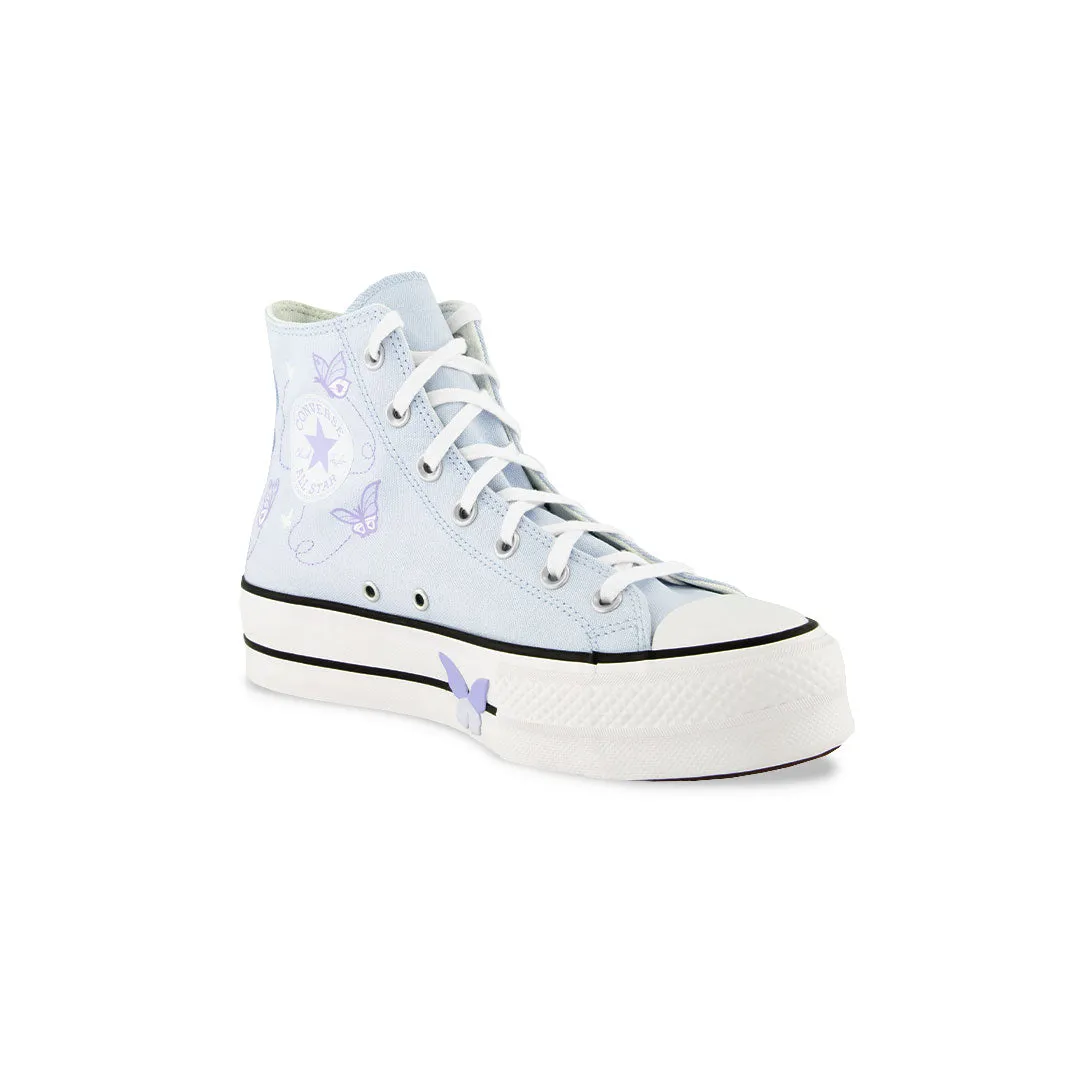 Padded collar Converse - Women's Chuck Taylor All Star Lift Butterflies High Top Shoes (A14869C)