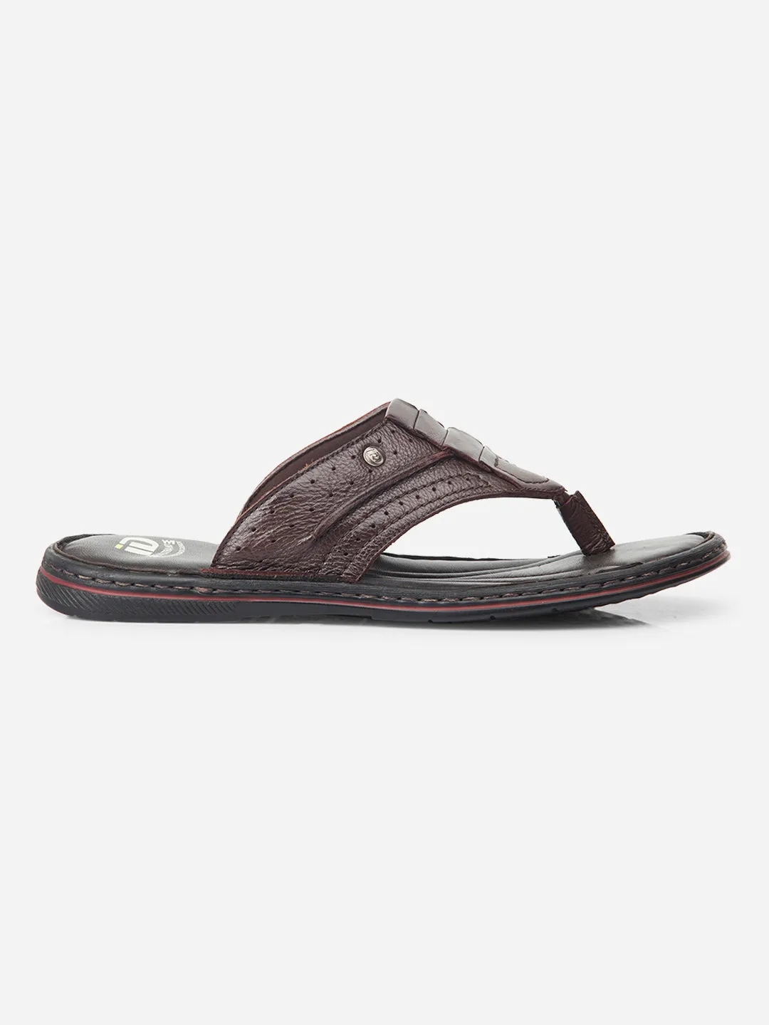 Jungle Path Cotton Base Men Wine Sandal / Slipper (ID4229)