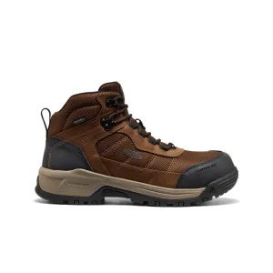 Simple Slip Canvas Men's Skokie Waterproof Work Boot (Carbon Toe)  |  Dark Earth/Black