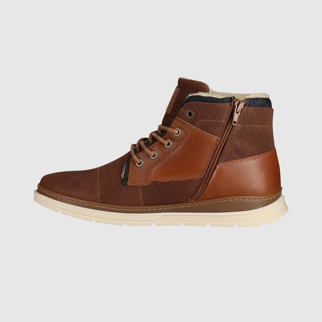 Airy Feel Wild Soul Soil Lace Up Boots Tan
