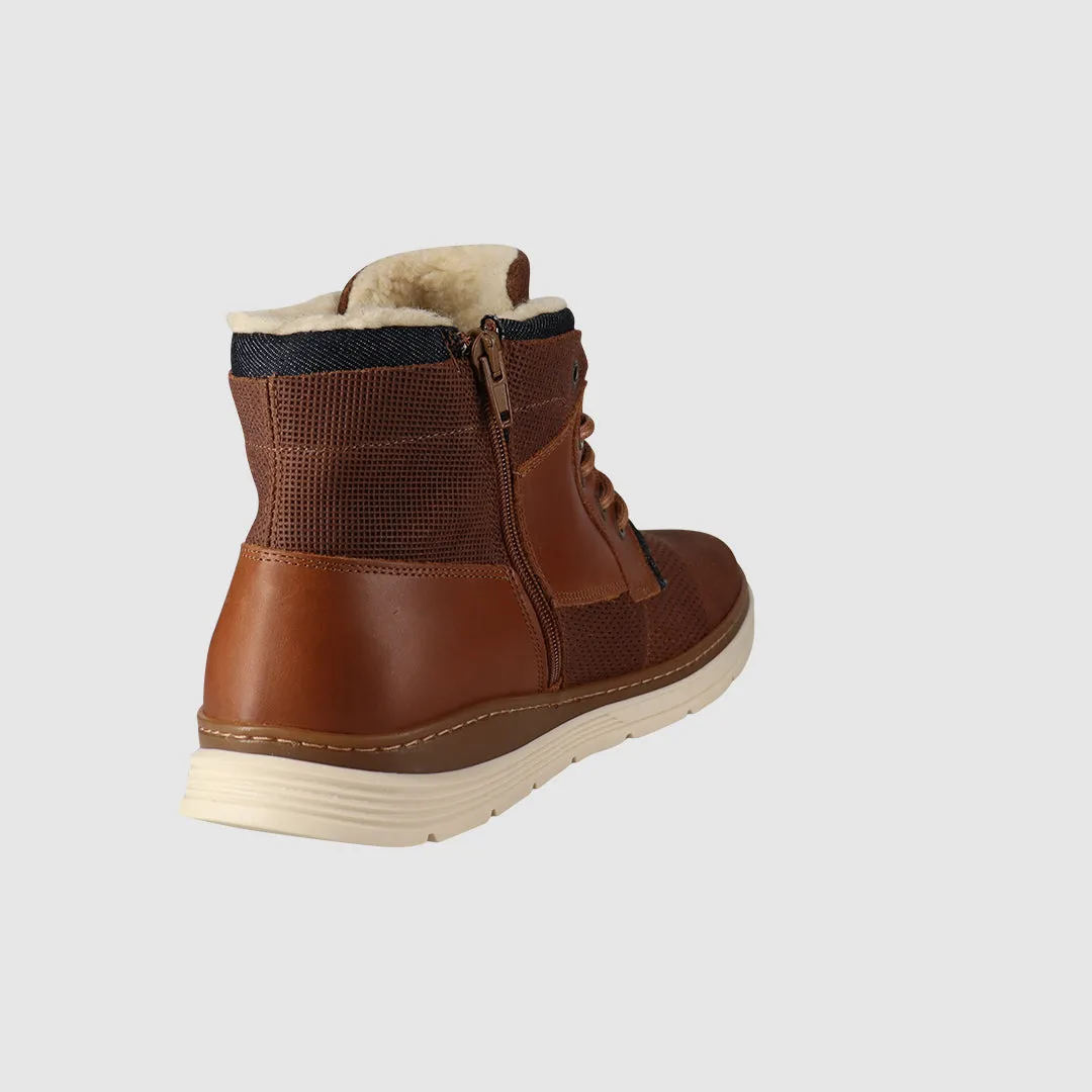 Soil Lace Up Boots Tan Functional Form