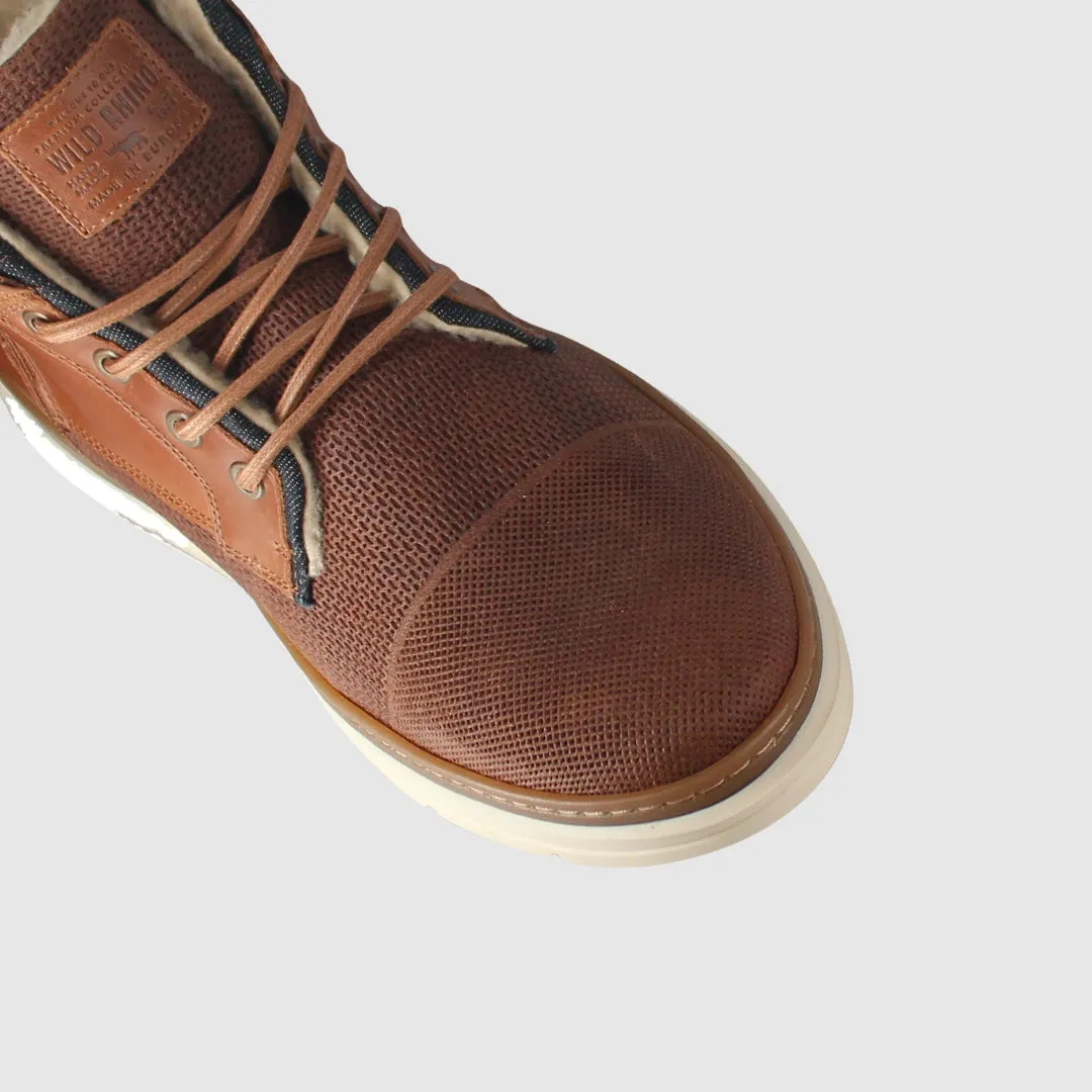 Cushioned Step Weather Resistant User Soil Lace Up Boots Tan