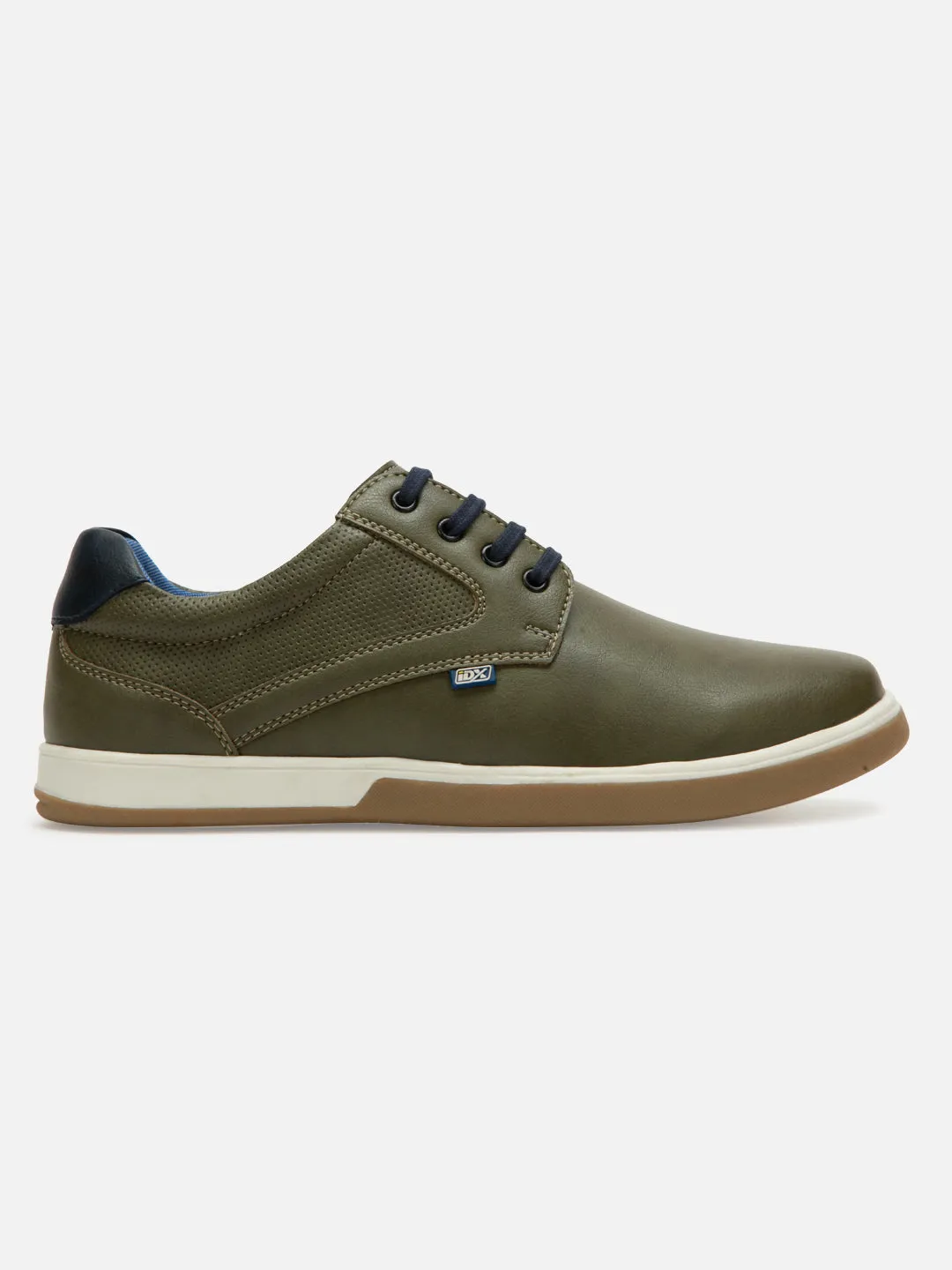 Men's Olive Round Toe Lace Up Casual (IX1017) Office Cool
