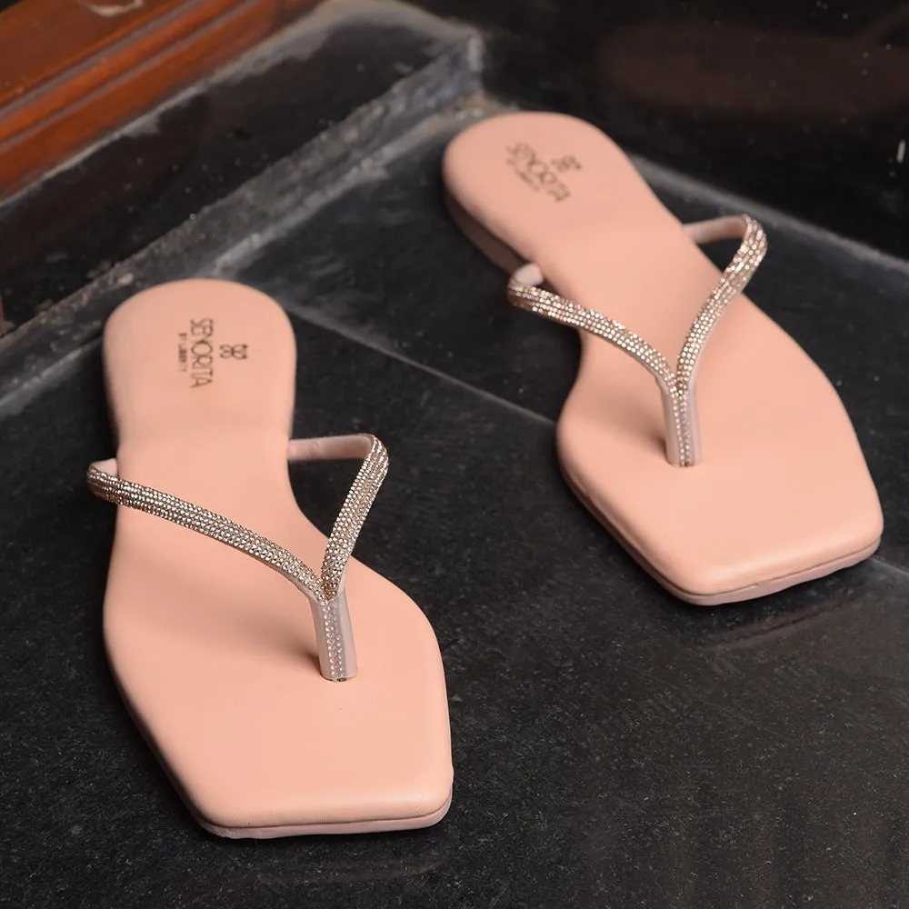 SENORITA By Liberty Women STY-50E Peach Casual Slippers Work Ready Metal Edge